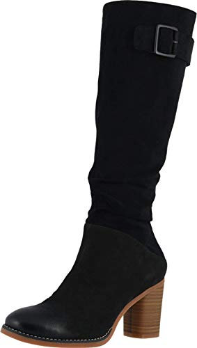 SoftWalk Damen Knox Mode-Stiefel, Schwarz Nubuk, 38 EU