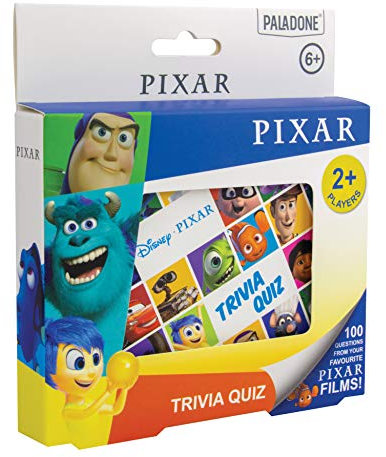 Paladone Disney Pixar Movie Trivia Quizspiel mit 96 Fragen für Kinder und Familien