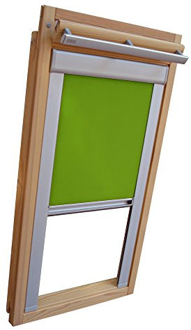 Verdunkelungsrollo Rollo für VELUX Dachfenster TYP GGL/GPL - 606 oder S06 - Farbe limone - mit Aluminium Seitenschienen - KLICK Montage
