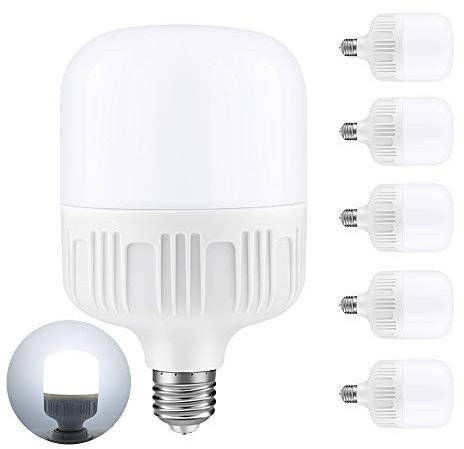 Mengjay 26W E27 LED Lampen, LED E27 Glühbirnen Kühle weiße 6000K 2600LM statt 250W Glühlampe Nicht Dimmbar Energiesparlampe E27 LED Birne Leuchtmittel E27 AC220V, 5er Pack