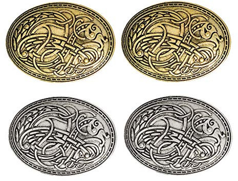 F Fityle 4 Pièces Nordique Vikings Broche Amulette Suède Dragon Broche Femmes Bijoux
