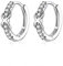 Ategazza Damen Ohrringe Unendlichkeit 925 Sterling Silber Creolen mit Zirkonia Infinity Design für Damen ge10