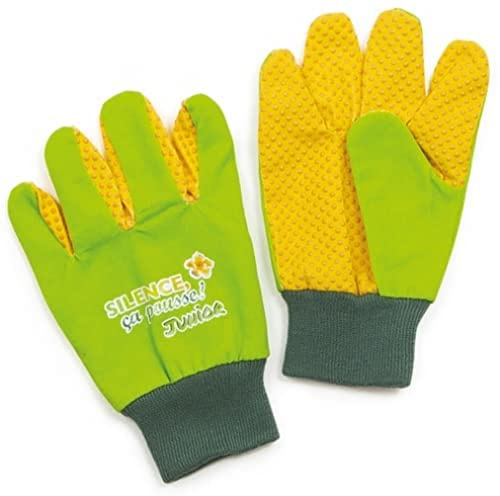 Smoby - Silence ça Pousse - Gants de Jardinage pour Enfant - Tissu - Accessoire Jardin - Dès 3 Ans - 870311 Vert