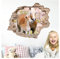 Little Deco 3D Wandtattoo Wandsticker Kinderzimmer Mädchen Pferd Horse Wandaufkleber Spielzimmer Wanddeko Schlafzimmer Wandbild Loch in der Wand Poster DL631