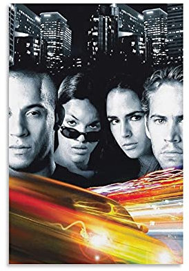 GNKIO Movie Poster Fast and Furious Poster Dekorative Malerei Leinwand Wandkunst Wohnzimmer Poster Schlafzimmer Malerei 12x18inch(30x45cm)