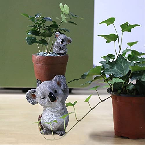 Koala Pot De Fleur Résine Décorative Koala Statue Succulente Pot Plante Conteneur Animal Planteur Pot Jardin Décoration