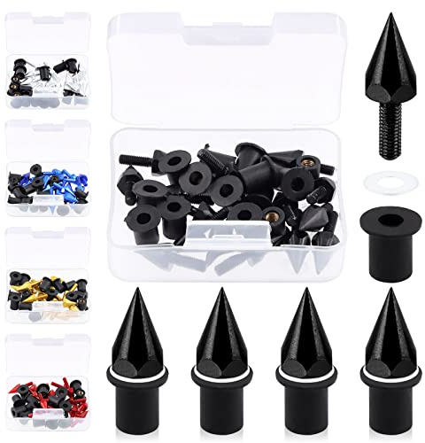 Swpeet 15 Stück Windschutzscheiben-Schrauben aus Aluminium, Spike Motorrad Windschutzscheibe Bolzen Kit, Motorrad Spike Bolt Schraube