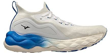 Mizuno Herren Wave Neo Ultra Laufschuhe, Undyed White Black Peaceblue, 44.5 EU