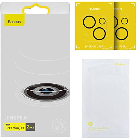 Baseus Full-Frame Kamera Objektiv Folie für iPhone 13 Mini/iPhone 13 Dual Kamera (2 Stück) Transparent