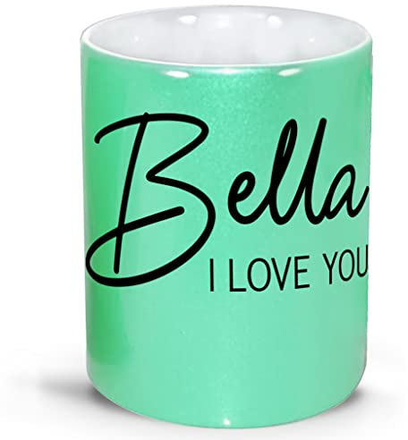 Taza LolaPix Bonita. Taza personalizada. Tazas con Nombre Taza Desayuno. Taza Cerámica 330 ml. Taza con purpurina. Regalos Originales. lineas de texto