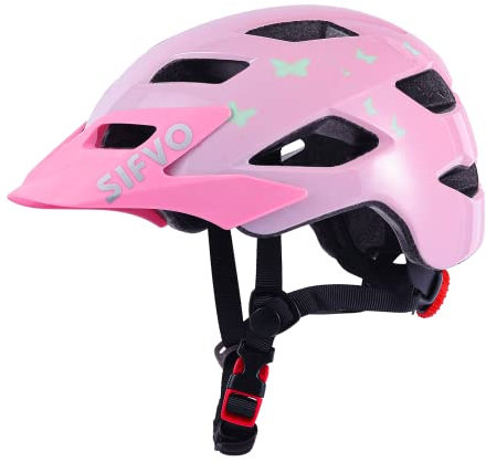 SIFVO Fahrradhelm Kinder Jungen und Mädchen 55-57cm, Kinder Fahrradhelm mit Abnehmbarem Visier Kinderhelm Multisport Helm Kinder Sicher und Komfortabel 5-14 Jahre
