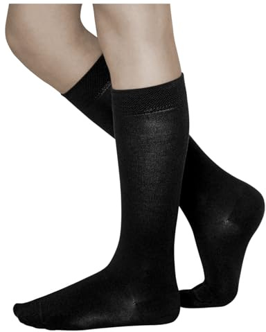 vitsocks Chaussette haute au genou COTON DOUX fine Enfant (3 PAIRES) filles garçons montante longue unie mi-bas couture plate