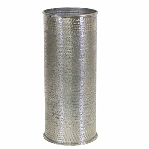 Casa Moro Orientalischer Regenschirmständer Cadiz Silber 21x51 cm rund aus Aluminium mit Hammerschlag Luxus Schirmhalter einzigartiger Schirmständer für Stöcke Regenschirme RSH300