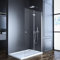 Goezes Duschwand Glas 100x185cm Walk in Duschabtrennung Doppel Faltbar Dusche Duschwand Duschtrennwand Duschabtrennung 6mm ESG Glas Glastrennwand Glaswand