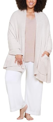 Barefoot Dreams® CozyChic Lite® Heathered Travel Shawl, Stone, One Size
