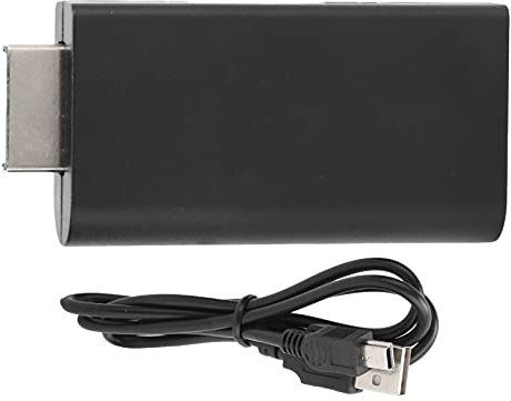 Leapiture HDMI-kompatibler Adapter PS2-zu-HDMI-Konverter-Adapter Analoger Audioausgang USB-Audio-Video-Konverter Für Alle PlayStation 2-Anzeigemodi(Schwarz)