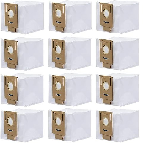 Rediboom 12 Stück Staubsaugerbeutel für Ecovacs Deebot N8/N8 Pro/N8 Pro Plus/N8 Pro Care, Ozmo T8/ T8+/ T8 Pure/ T9/T9+/T9 AIVI Staubsauger, Kompatibel mit Yeedi-Vac Station Ersatzteile Staubbeutel