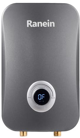 Ranein Electric Tankless Water Heater, 11Kw 240v,Instant Hot Water Heater with LED Temperature Display for Residential Bathroom, Energy Saving, Save Space