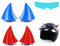 Motorrad Helm Hörner - 4 Stück Dekoration, Devil Demon Horn, Saugnapf Eckdekoration für Motorradhelm