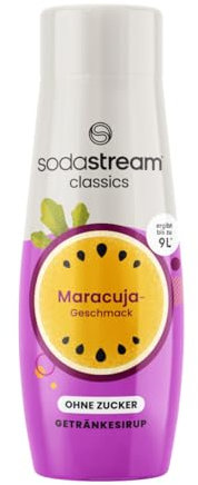 SodaStream Zeros Drink Mix, Classic Fruits Range, Sugar Free Soda Syrup for Sparkling Flavoured Water, Multipack of 6 x 440ml Bottles creates 54L of Drink, Passionfruit Flavour