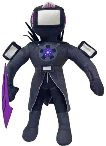 SIUVEY Titan Drillman Upgraded Plush, TV Man, Speakerman, Clock Man - Stuffed Anime Plushies Doll for Collectibles Decoration (B)