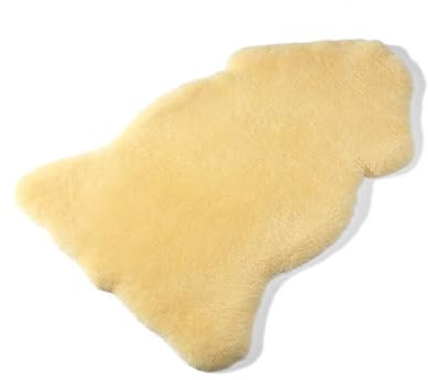 Babyfell 90cm, Baby Lammfell von LANABEST. Echtes Merino. Premium Qualität: superweich, waschbar, schadstoffarm, chromfrei. Sehr gut für Kinderwagen, Buggy und Krabbel-Teppich