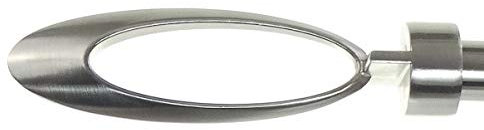 BASIT Endkappe für Gardinenstangen Ø 20mm Rohr I Endstück in Edelstahl Optik I 1 Stück Kappe I Ellipse E85