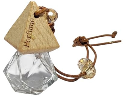 Shaz Perfumers: Verschiedene Flaschen der Eleganz – Velvet Rose Auto-Lufterfrischer in Glasflasche mit Holzdiffusor-Deckel | Luxus-Auto-Attar 5 ml | Exquisites Autozubehör 6 Stück