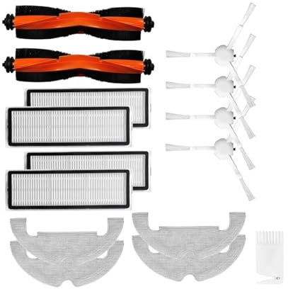 Compatible for Xiaomi Robot Vacuum X10, piezas de aspiradora, repuesto de cepillo lateral principal, filtro Hepa, paño de fregona, bolsa for el polvo, cubierta del cepillo principal ( Color : Set r )