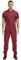 Sywiyi Herren Kurzarm Overall Jumpsuit Lange Einteiler Arbeitsoverall mit Gürtel Zipper Maleranzug Arbeitskleidung Burgundy M