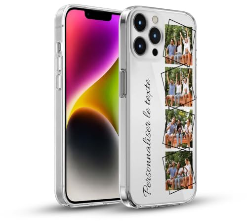CHABDA Personalisierte Handyhülle für iPhone 12/12 Pro,Personalisiert Hülle mit Eigenem Foto Bedrucken Bild Text Selbst Gestaltet Schutzhülle, Transparent Silikon Stoßfest Individuelle Custom Case