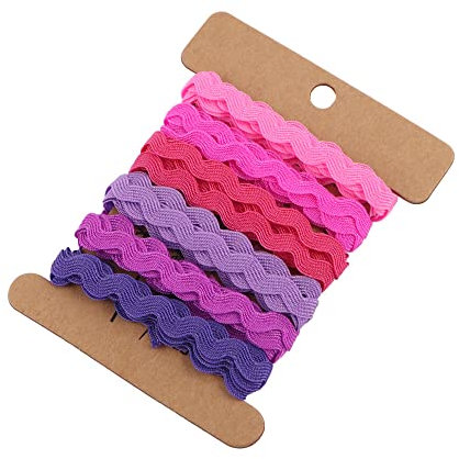 Hrlace 5mm Rick-Rack-Bordüre Bunte Polyester-Bänder Gewelltes Biegeband Gurtband Geflochtenes Stoffband Kantenbesatz Kleidung Kleid Zubehör Zum Nähen Zuhause Hochzeit Dekoration Spitzenband -6