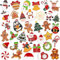 DTOFOOT Weihnachten Brosche, 36 Stück Weihnachten Anstecknadeln Pins Weihnachtsmann Schneemann Broschennadeln Weihnachtsbaum Elchhirsch Pins Anstecker Brosche ür Kleidung Rucksack Hut Jacke