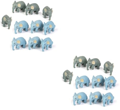 TOYANDONA Miniatur Elefant Figur Aus Harz 3X2X2 cm Für Mikrolandschaft Garten Deko Mini Haus Zubehör Zufällige Farbe