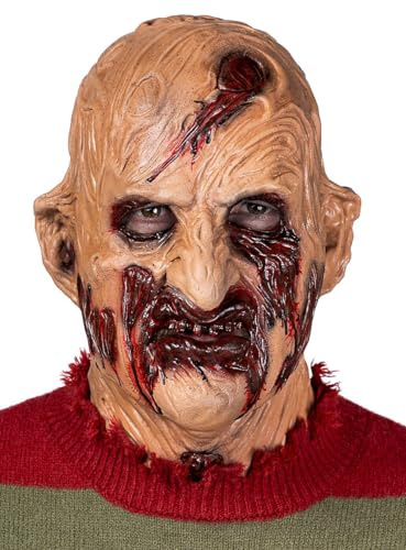 Maskworld Realistische Freddy Maske aus Schaumlatex - hochwertiges Kostüm-Accessoire Halloween, Karneval & Horror-Party