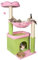 Fantasreen Árbol de flores para gatos, torre grande para gatos de 39.4 pulgadas con hamaca y condominio para gatos, árbol alto para gatos con juguetes para gatos grandes de interior, color rosa