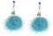 WRITWAA 1 Paire Boucles D'oreilles Boule De Gouttes En Peluche Boucles D'oreilles Pompons Roses les Élégantes Green le En 925