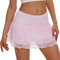 Eisnnu Mini Jupe en Dentelle pour Femmes Y2K Elastic Waist Layered Ruffled A Line Short Skirt for Out Streetwear,Club, Party (FR/ES, Alpha/Lettres, M, Taille Normale, Taille Normale, Rose)