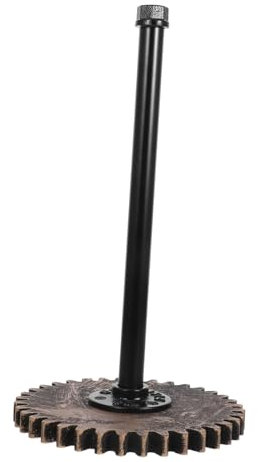 Artibetter Porte-essuie-Tout Industriel en Métal Noir 26 Cm Porte-Rouleau Polyvalent Cuisine Vintage Style Tuyau Support Film Alimentaire Rangement Compact