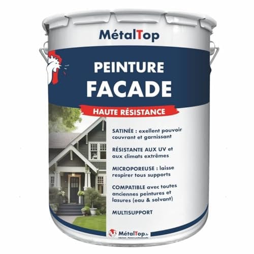 Metaltop - Peinture Facade - Blanc crème - RAL 9001 - Pot 1 L