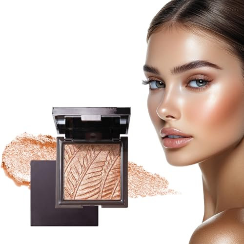 1 Stück Silberner Highlighter Puder, Schimmernder Concealer und Konturpuder, Langanhaltender Diamant Glow für Wangen, Augen und Nase, Perfekt für Glänzende Looks (03#)
