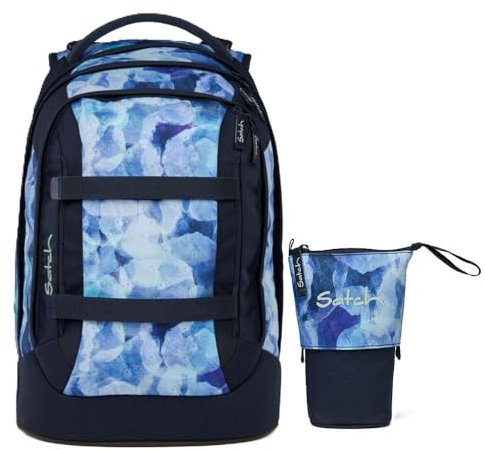 Satch Pack Schulrucksack Set 2tlg. inkl. Pencil Slider (Blurry Sky)