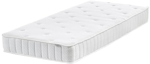 Beliani Bequeme Matratze Taschenfedern Polyester 80 x 200 cm medium/fest weiß Duo