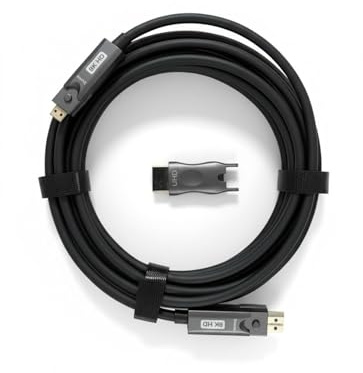 AV:Link | Ultra HD 8K Active Fibre Optic HDMI Cable 5m – High Speed 48Gbps Lead with Detachable Micro HDMI Plug | Long-Distance 8K TV, Projector & Gaming HDMI Cable for Home Cinema & Small Devices