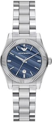 Emporio Armani Damen 32MM Silberfarbene Edelstahl Uhr, AR11760