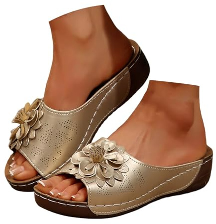 Sandali Donna Ortopediche Scarpe Estive Eleganti Comodi Antiscivolo Ciabatte Leggeri Morbido Pianta Larga Sandalo Per Fascite Plantare Infradito Basso Spiaggia Doccia Gomma Pantofole