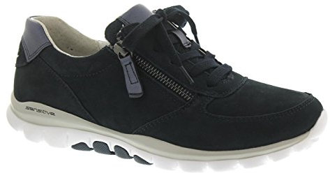 Rollingsoft Sneaker, Nubuk/Luxor Met., Nightblue, Schnür./Reißvers., Wechselfußb. 06.968.46 Gr. 38