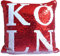unbekannt Dekokissen Köln Pailletten in Wischoptik 40x40 cm rot weiß Kissen Zierkissen
