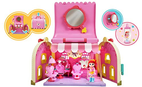 Rainbow Ruby - Licencia Mini Universo - Vanity Salon de Belleza - Salón de Belleza Completo - Juguete con Accesorios, Muebles y Figura Rubí Incluido