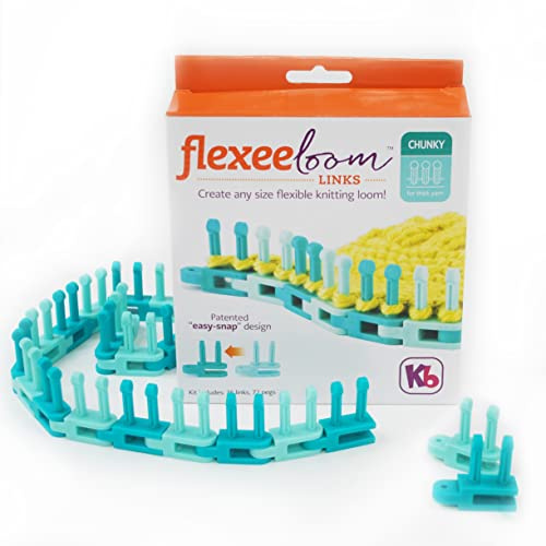 Authentic Knitting Board Flexee Loom Links, für grobes Garn, 36 Stück